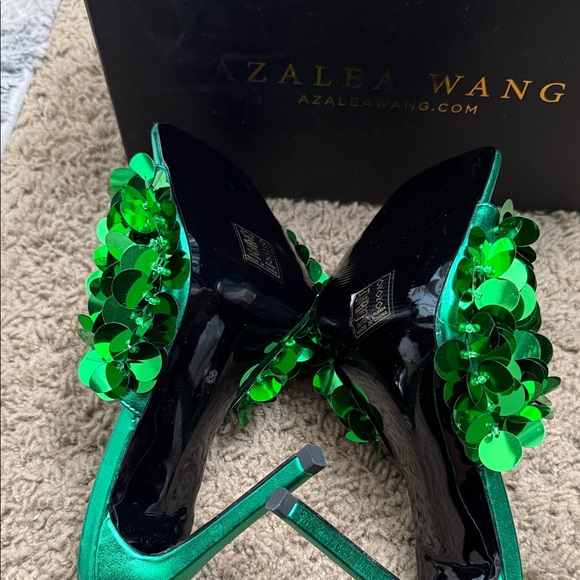 Azalea Wang Green Sequin Heels - Picture 4 of 5
